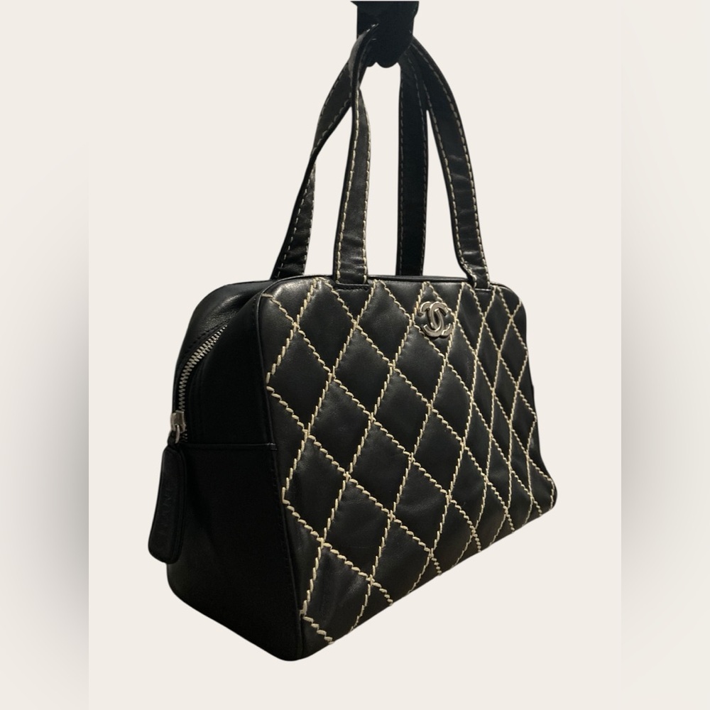 Black Bowler Satchel Bag
